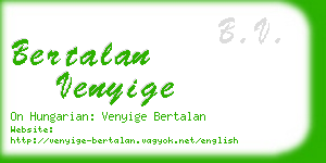 bertalan venyige business card